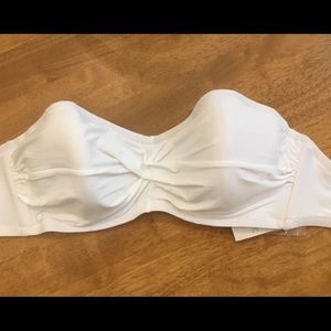 Twist-bandeau underwire bikini top from J. Crew in White